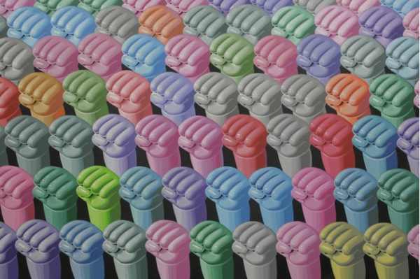 rainbowpunch arcylic on canvas 162*112 2020.