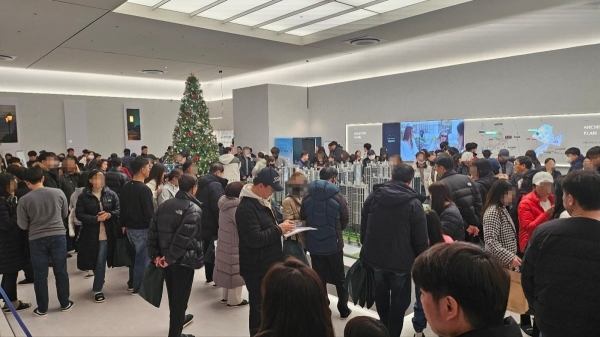 경기 평택 카지노 정팔 푸르지오 견본주택 전경. 사진제공=대우건설