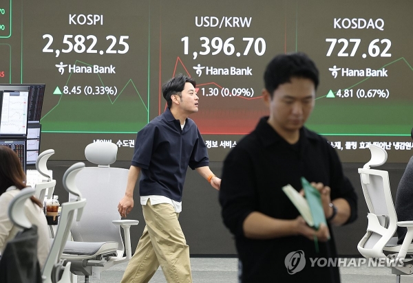 3거래일 연속 상승 코스피, 2570선 마감...LIG넥스원 10%대 급등
